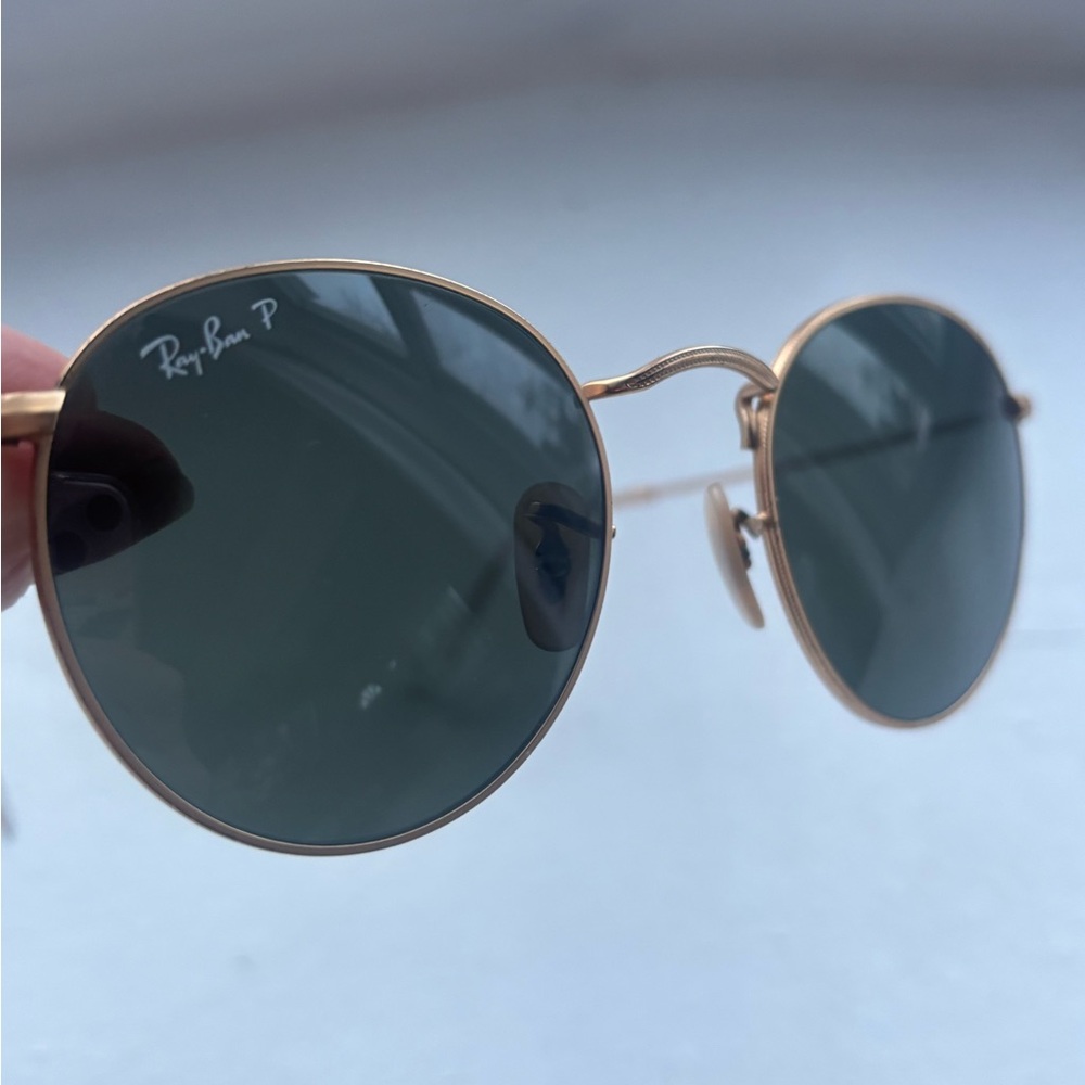 Ray-Ban Gold Frame Sunglasses with Dark Lenses